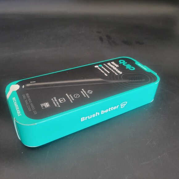 Quip Rechargeable Electric Toothbrush W/ Smart Sync App Black Timer ext Head New - Picture 3 of 5